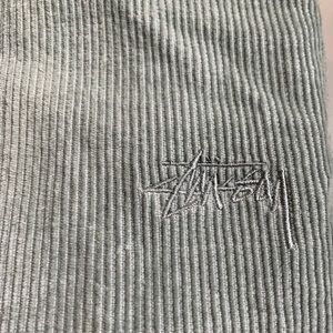 Green Stussy corduroy hoodie